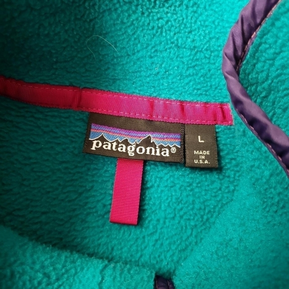 PATAGONIA Fleece Snap-T Turquoise Pullover (US L) - Picture 2 of 3